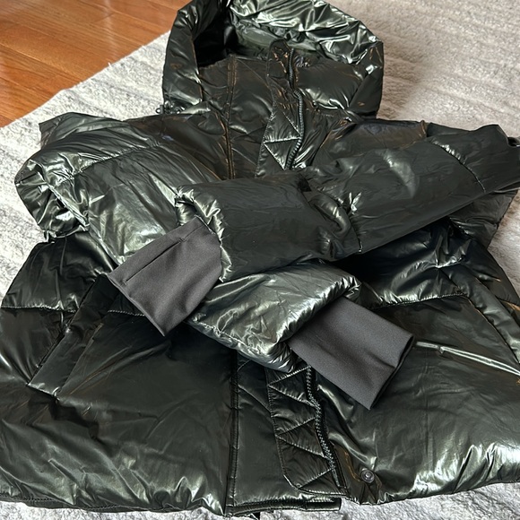 Winter jacket Gap shiny deep green size M tall - Picture 5 of 5